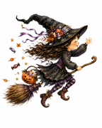 38 Whimsical Halloween Clipart  PNG JPG Bundle