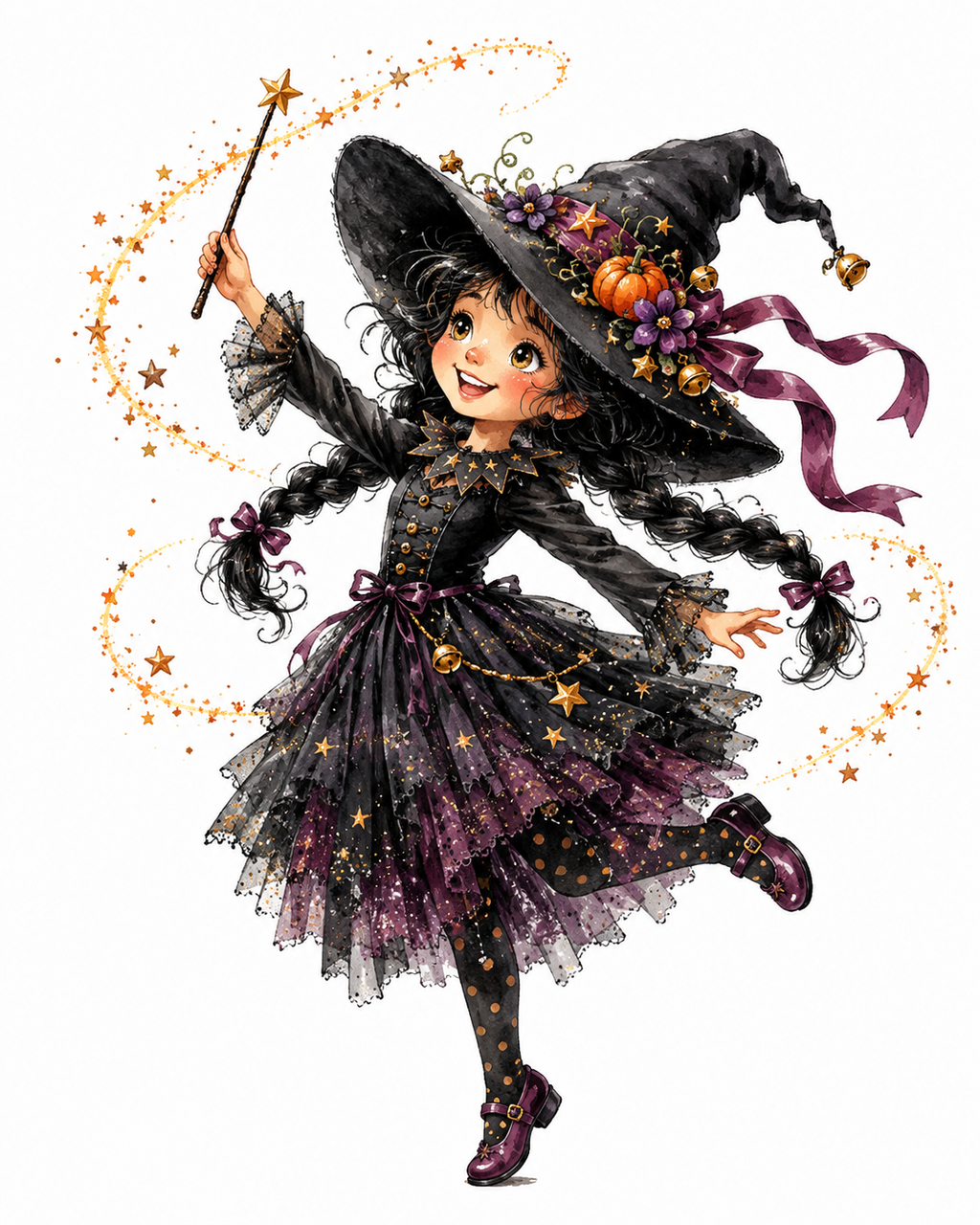 38 Whimsical Halloween Clipart  PNG JPG Bundle