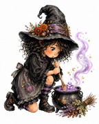 38 Whimsical Halloween Clipart  PNG JPG Bundle