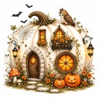 48 Halloween Pumpkin House PNG & JPG Bundle