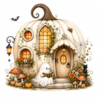 48 Halloween Pumpkin House PNG & JPG Bundle