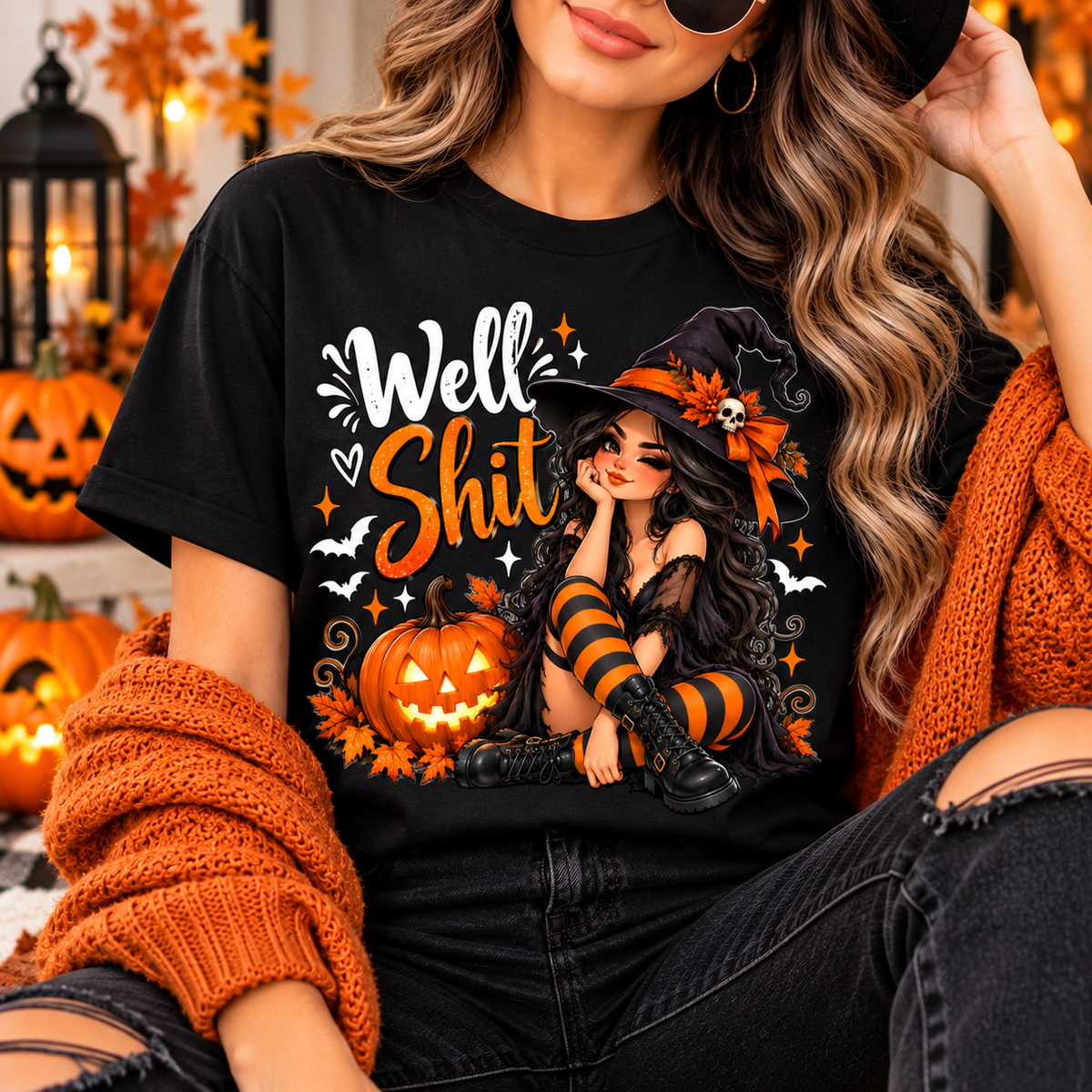 Well Shit Witch PNG, Funny Halloween PNG, Witch Sublimation Design, Halloween Shirt Design, Digital Download