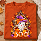 Cute Halloween Ghost PNG, BOO Tree Design with Witch Hat & Pumpkins, Transparent  Digital Download