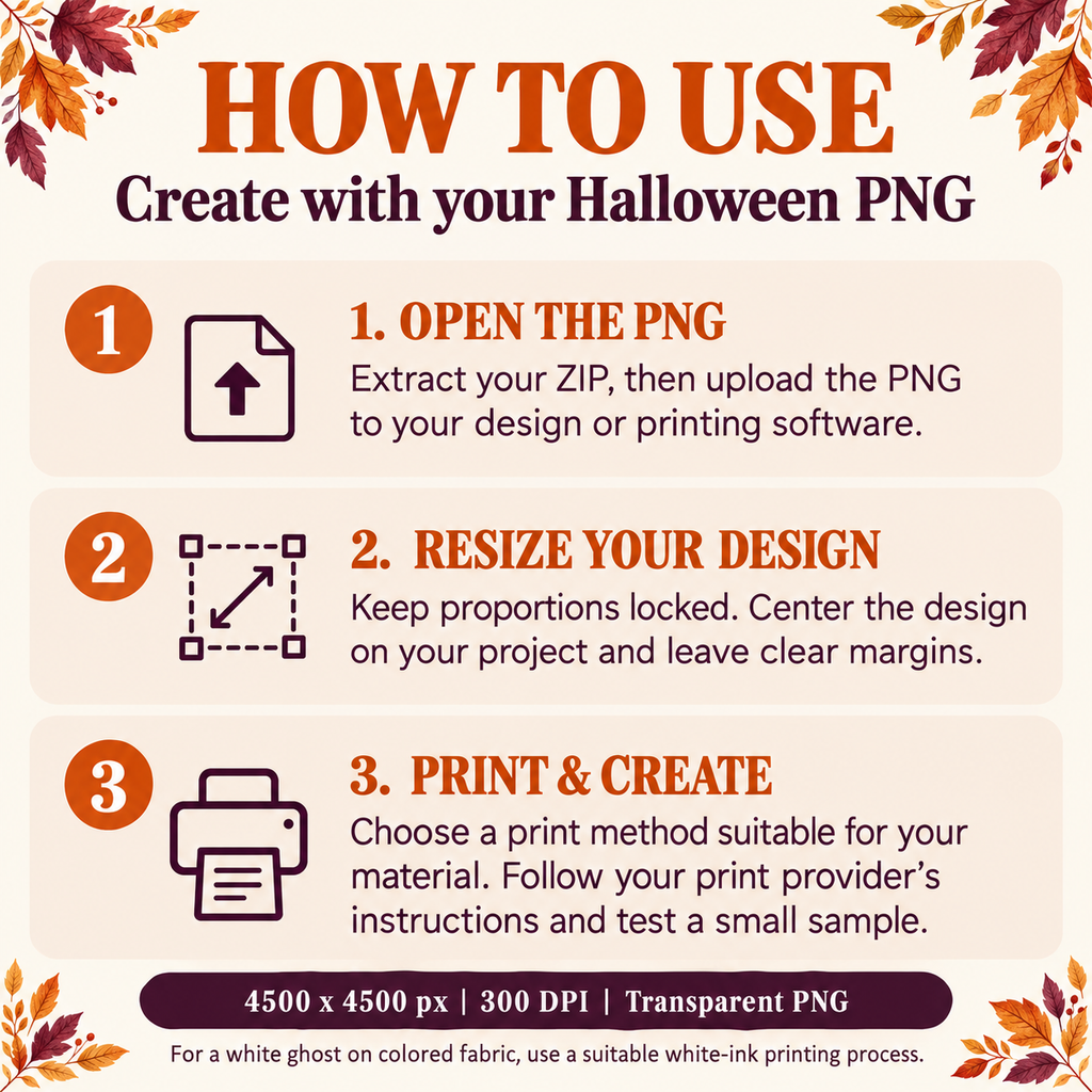 Cute Halloween Ghost PNG, BOO Tree Design with Witch Hat & Pumpkins, Transparent  Digital Download