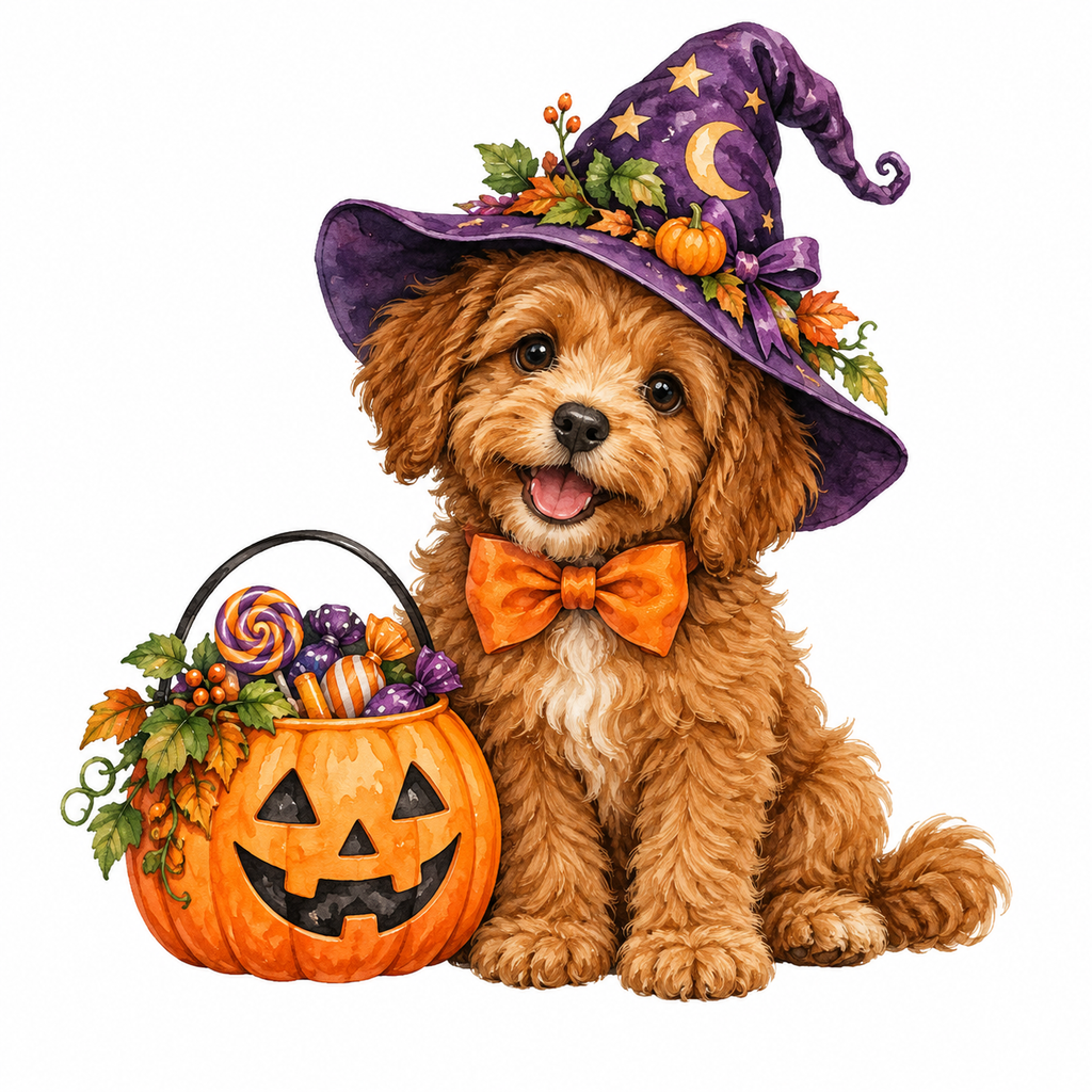 35 Cute Halloween Clipart PNG Bundle, Watercolor Ghosts, Pumpkins, Cats & Witches, Transparent Background, Digital Download