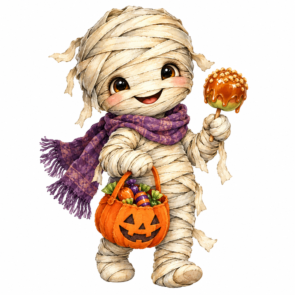 35 Cute Halloween Clipart PNG Bundle, Watercolor Ghosts, Pumpkins, Cats & Witches, Transparent Background, Digital Download