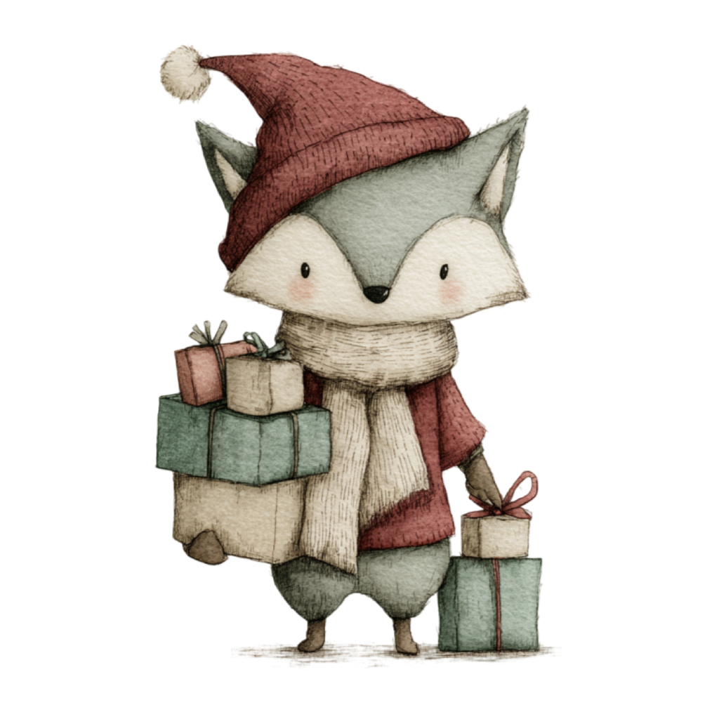 25 Whimsical Christmas PNG Clipart Bundle