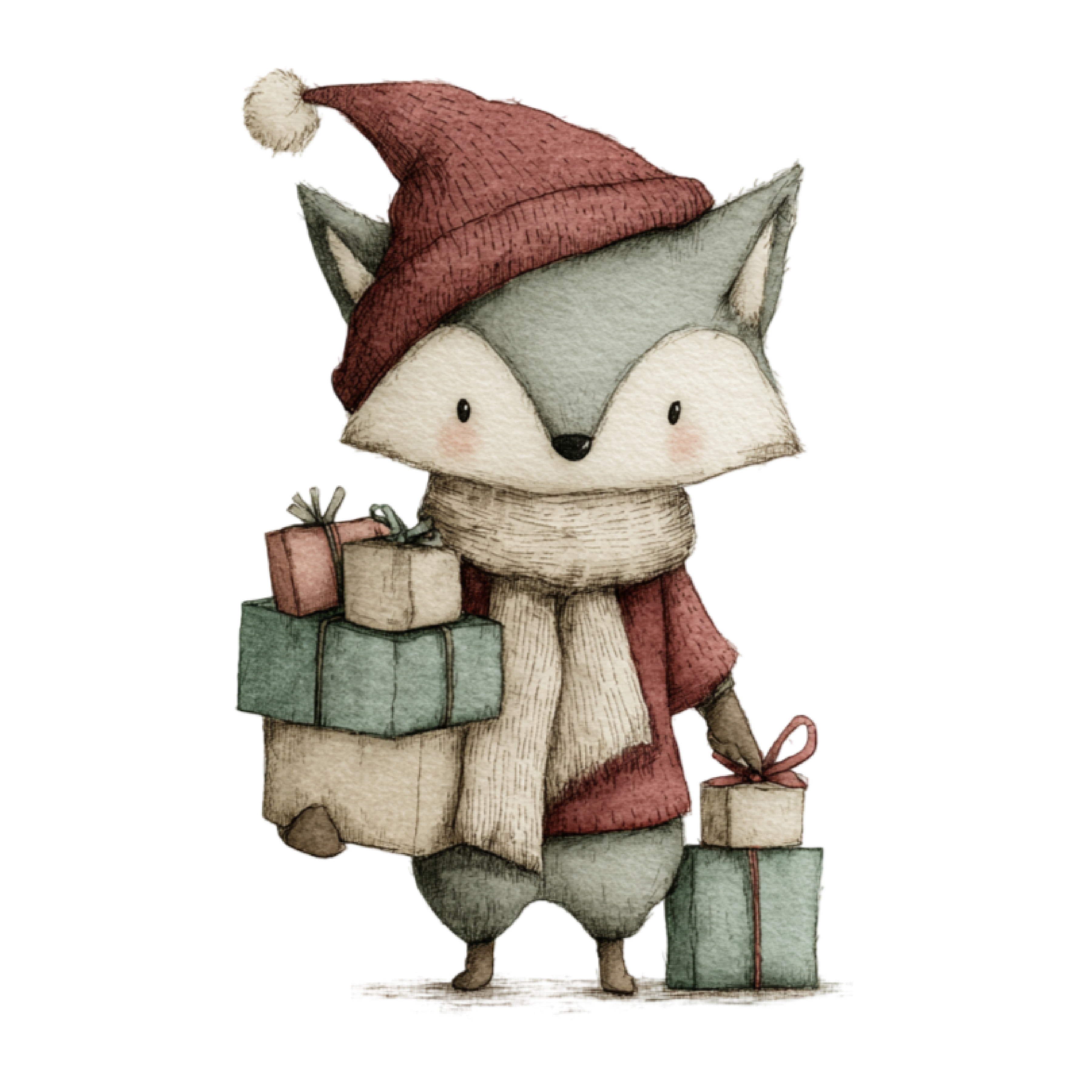 25 Whimsical Christmas PNG Clipart Bundle
