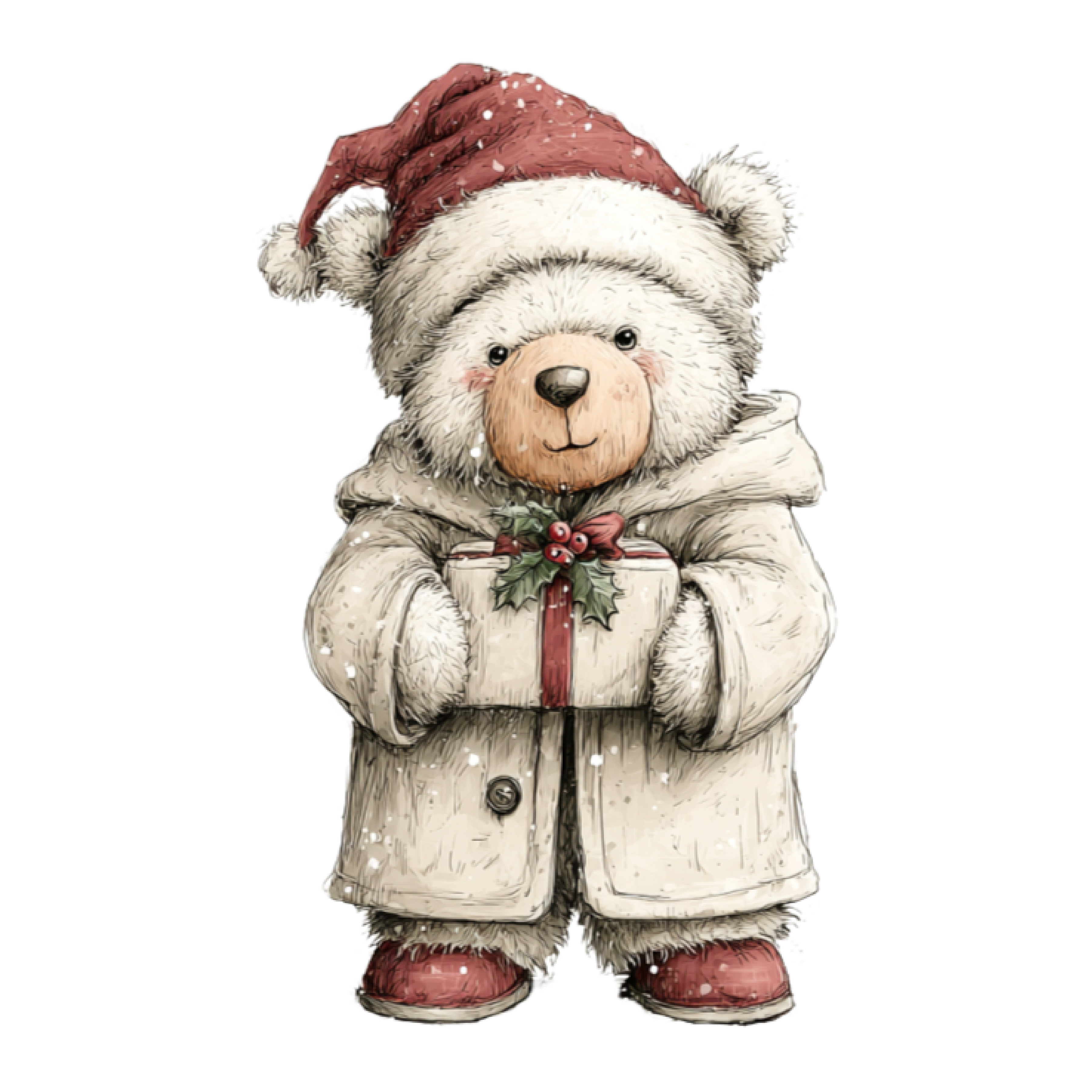 25 Whimsical Christmas PNG Clipart Bundle
