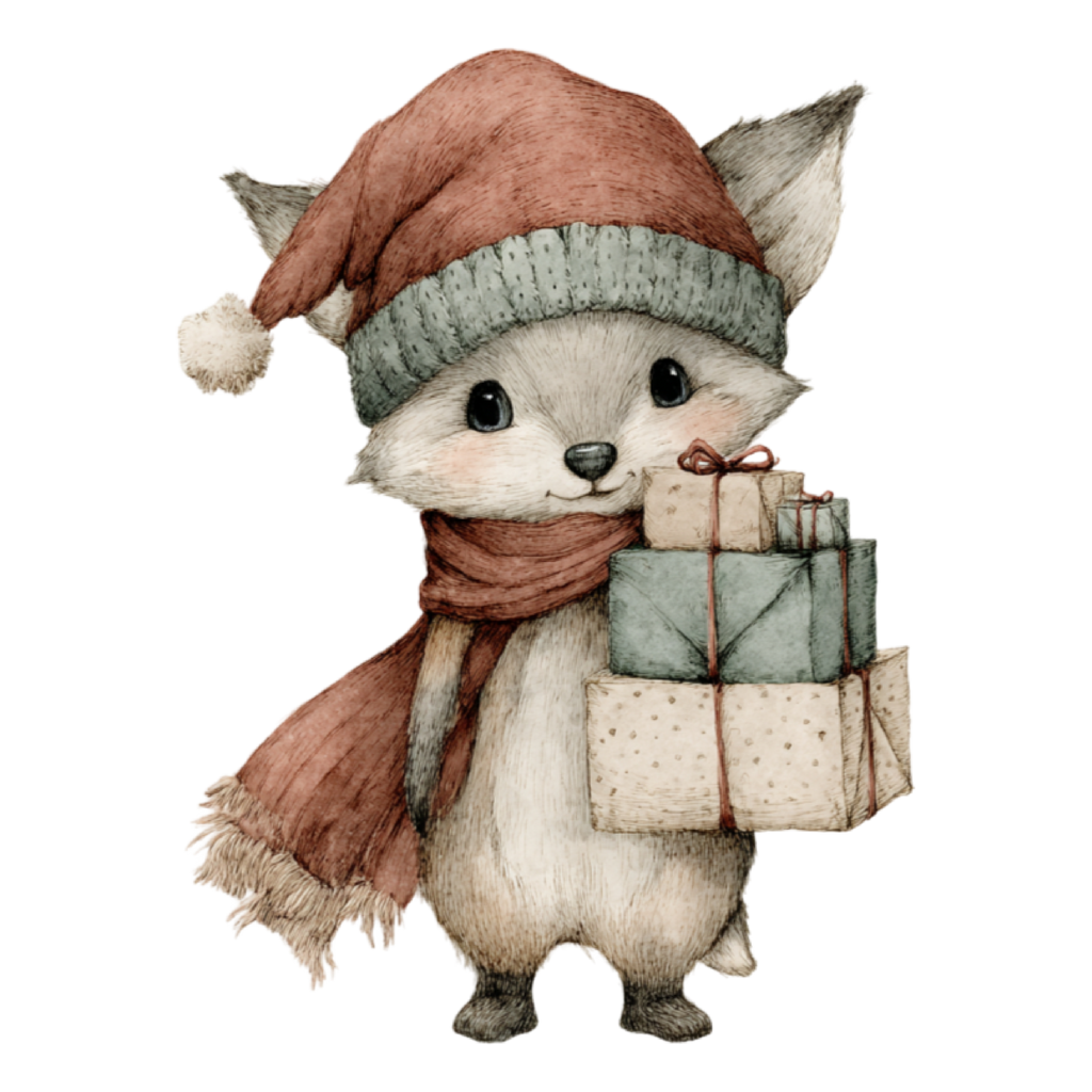25 Whimsical Christmas PNG Clipart Bundle