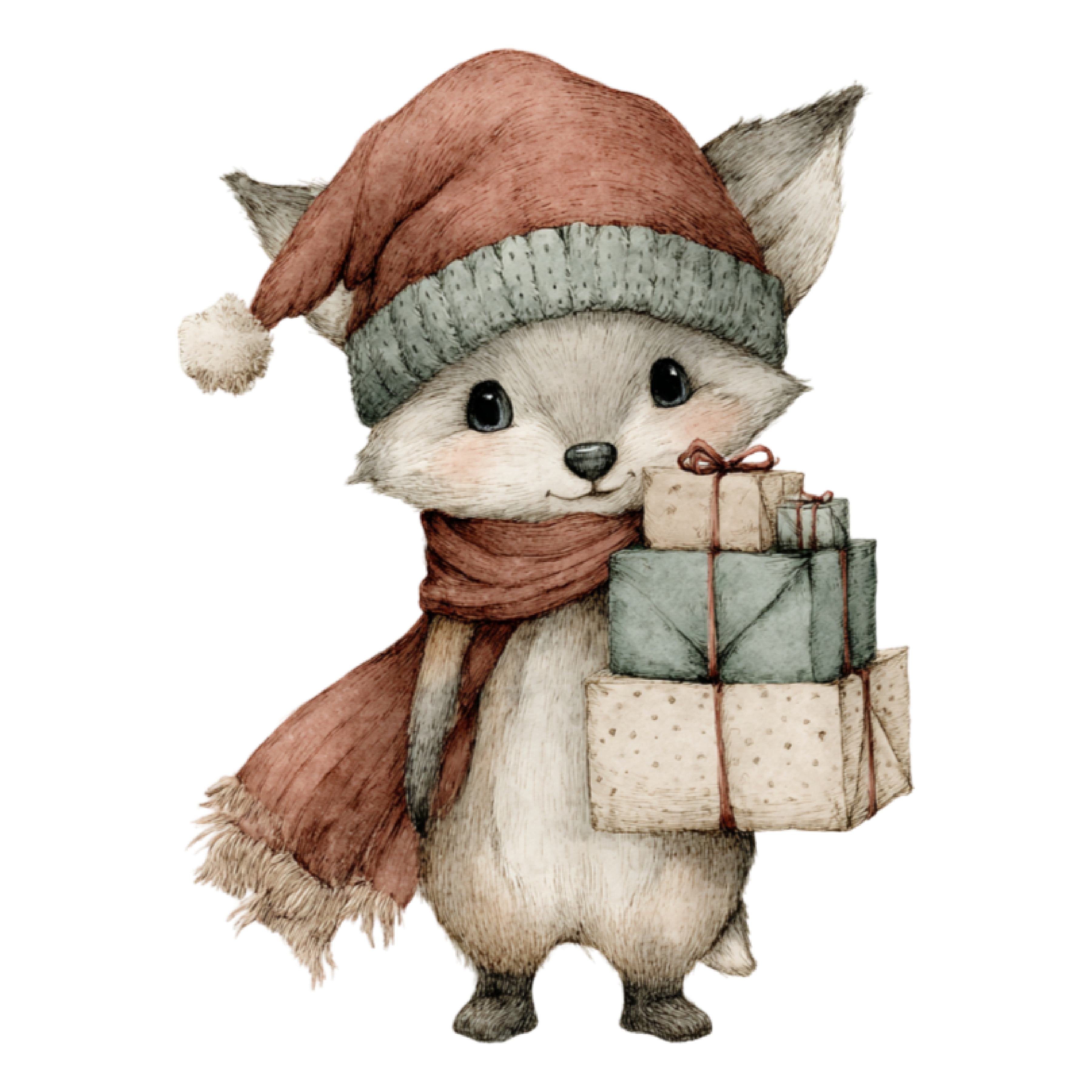 25 Whimsical Christmas PNG Clipart Bundle
