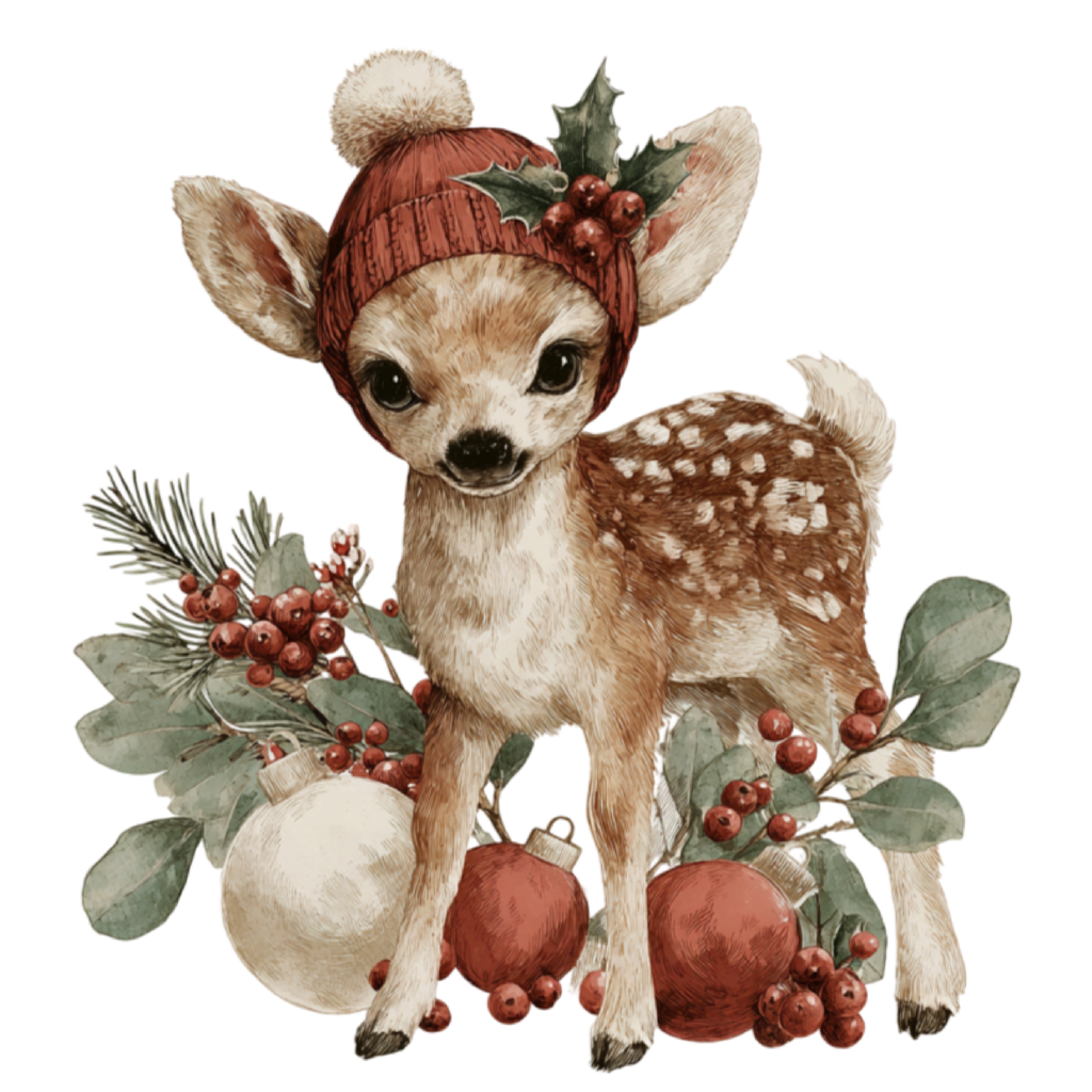 25 Whimsical Christmas PNG Clipart Bundle