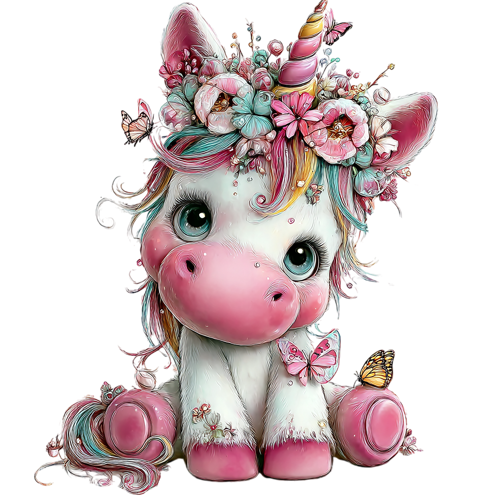 20 Baby Unicorns Sublimation Clipart PNG Bundle