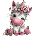 20 Baby Unicorns Sublimation Clipart PNG Bundle