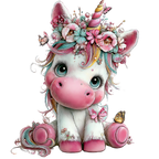 20 Baby Unicorns Sublimation Clipart PNG Bundle