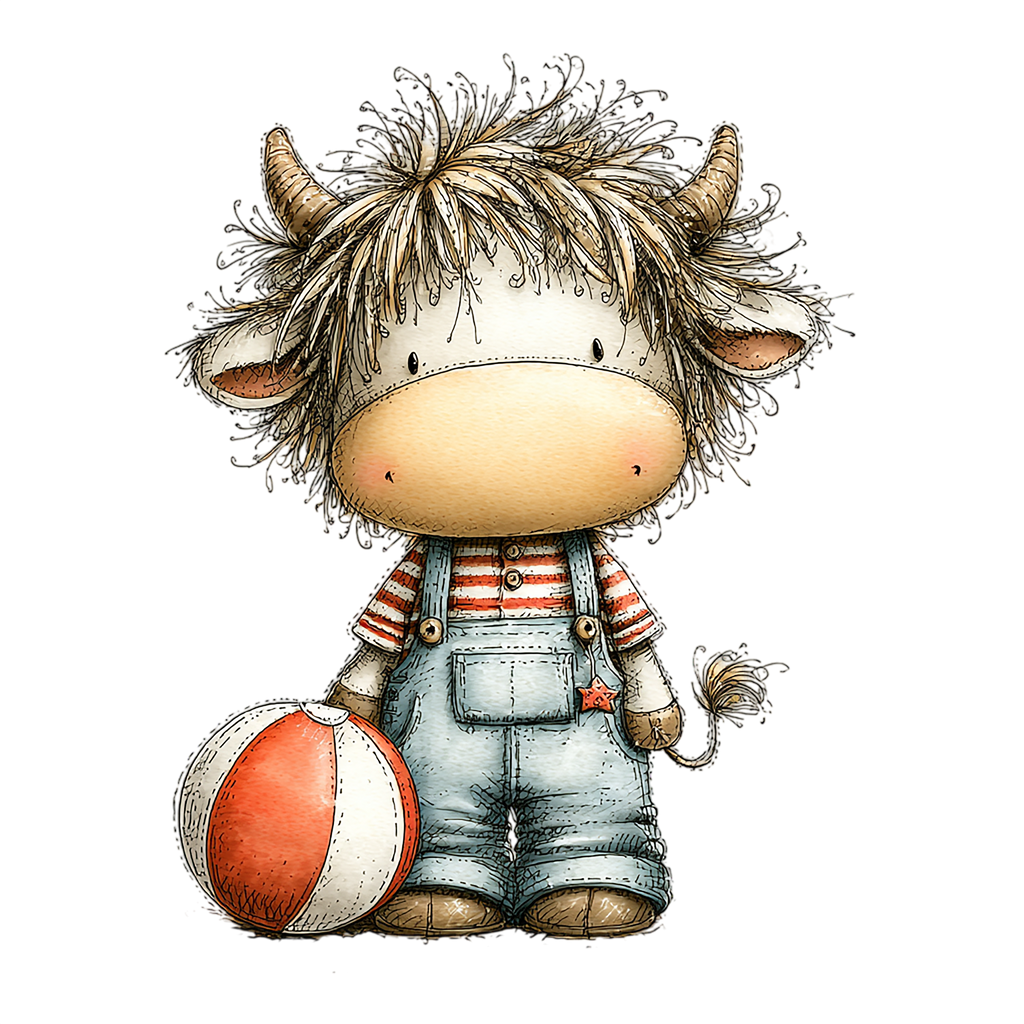 20 Watercolor Summer Cow PNG Clipart