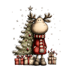 20 Santa Reindeer Christmas PNG Clipart Bundle