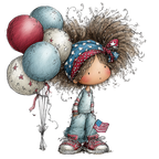 16 Whimsical 4th Of July Girls PNG Clipart Bundle