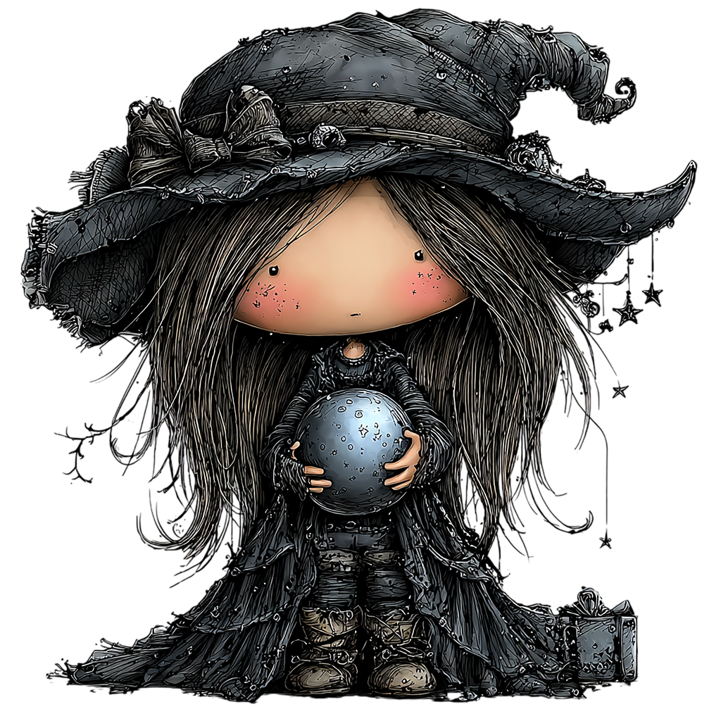 20 Whimsical Summer Witch PNG Clipart