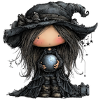 20 Whimsical Summer Witch PNG Clipart