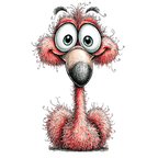 20 Whimsical Summer Flamingo PNG Clipart Bundle