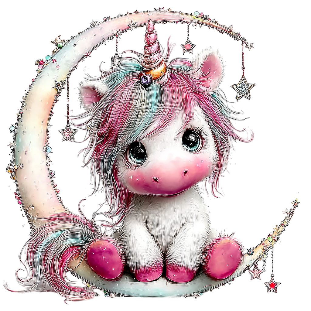 20 Baby Unicorns Sublimation Clipart PNG Bundle