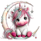 20 Baby Unicorns Sublimation Clipart PNG Bundle
