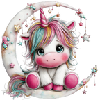 20 Baby Unicorns Sublimation Clipart PNG Bundle