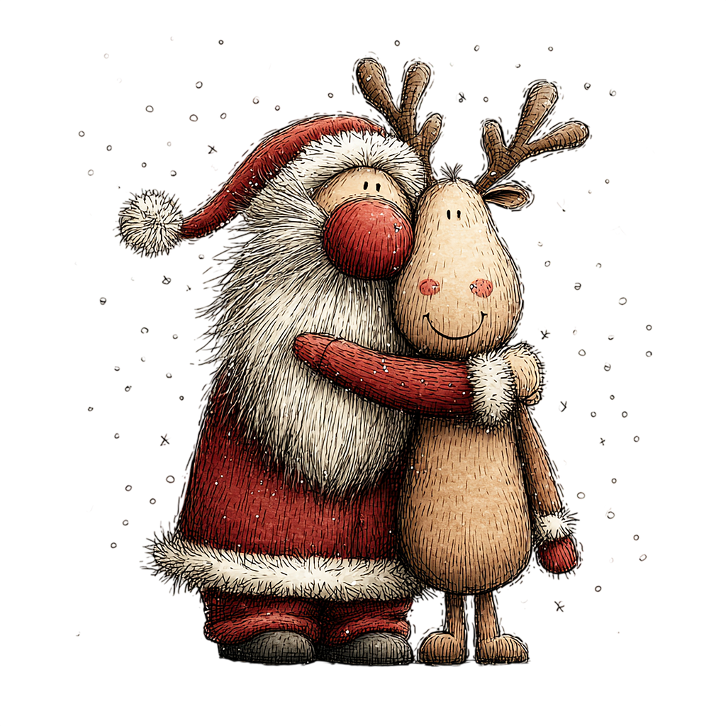 20 Santa Reindeer Christmas PNG Clipart Bundle