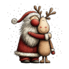 20 Santa Reindeer Christmas PNG Clipart Bundle