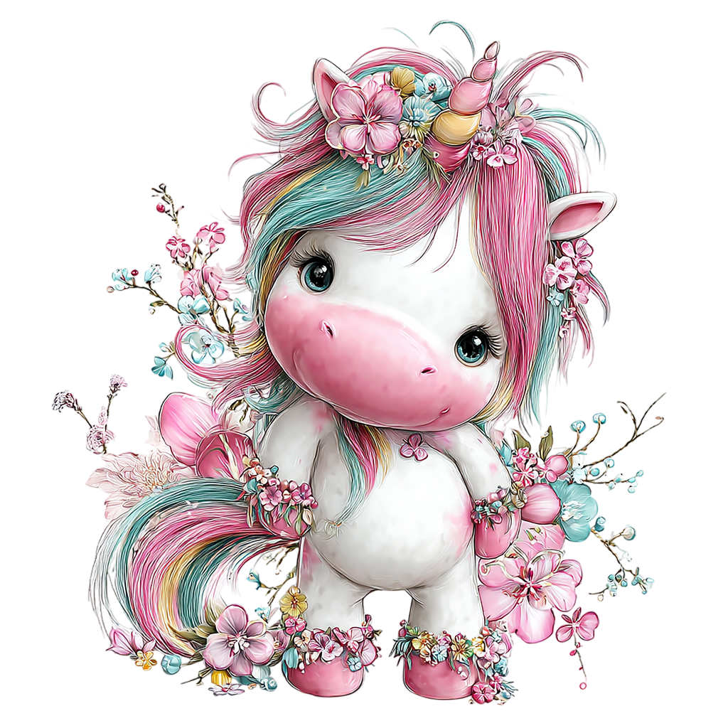20 Baby Unicorns Sublimation Clipart PNG Bundle