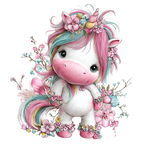 20 Baby Unicorns Sublimation Clipart PNG Bundle