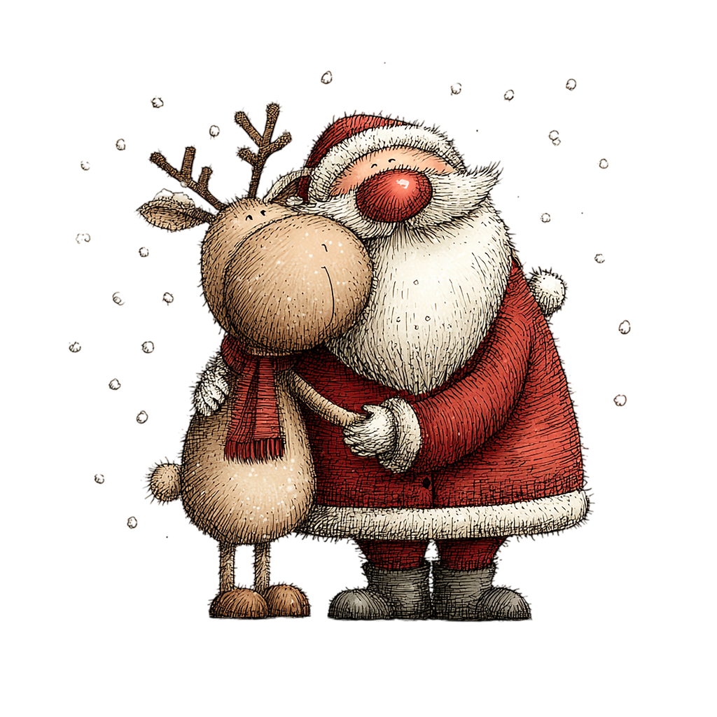 20 Santa Reindeer Christmas PNG Clipart Bundle
