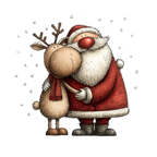 20 Santa Reindeer Christmas PNG Clipart Bundle