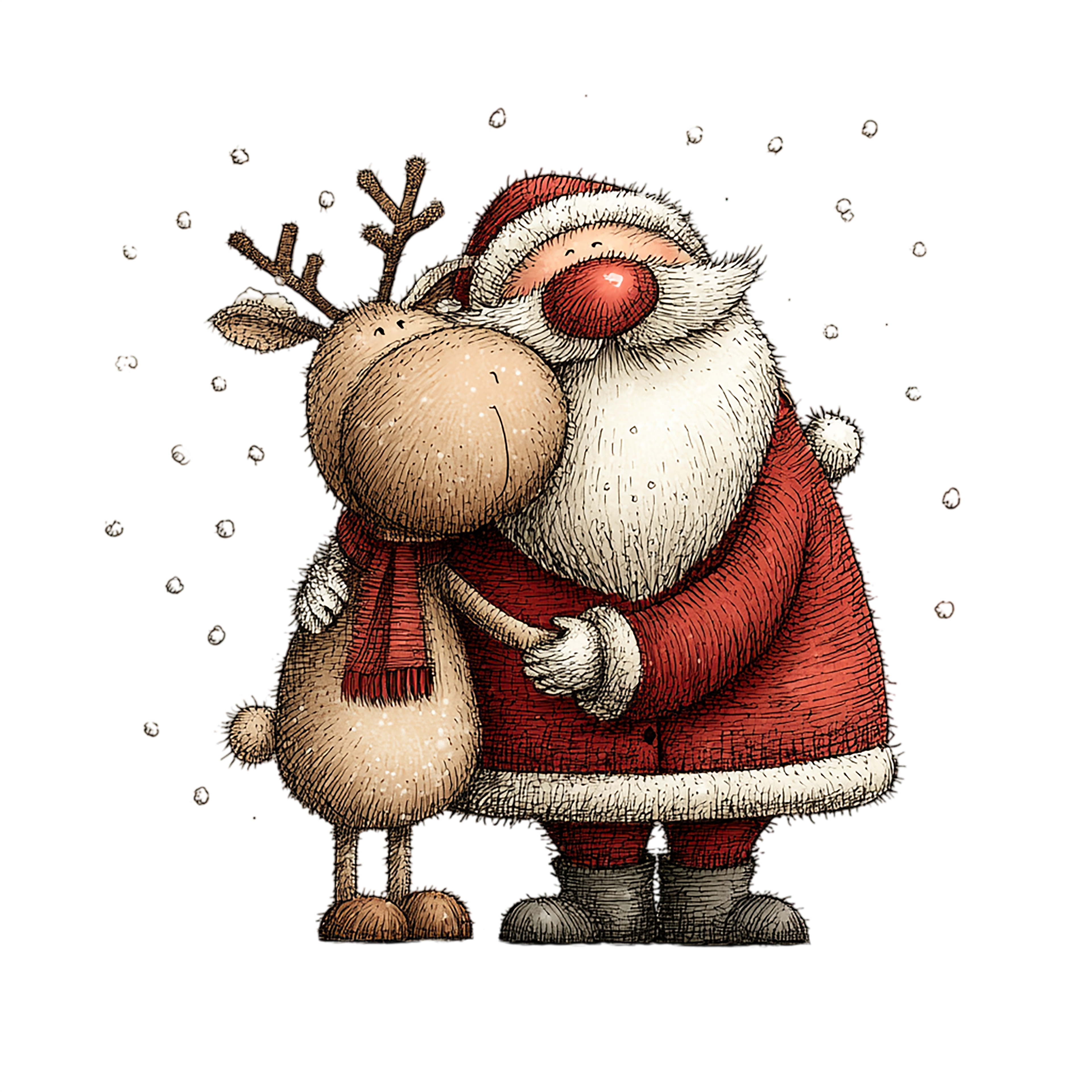 20 Santa Reindeer Christmas PNG Clipart Bundle