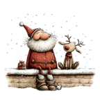 20 Santa Reindeer Christmas PNG Clipart Bundle
