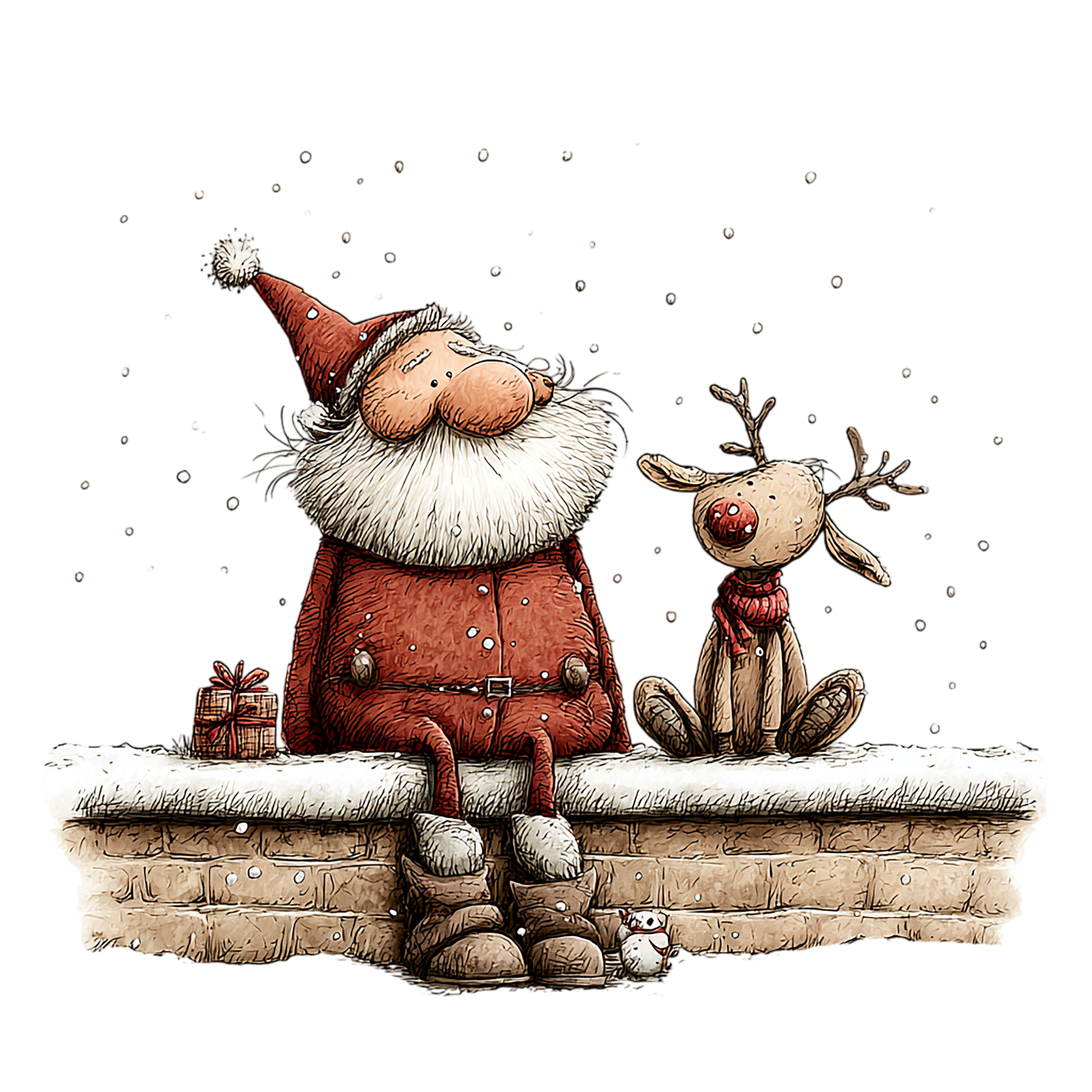 20 Santa Reindeer Christmas PNG Clipart Bundle
