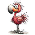 20 Whimsical Summer Flamingo PNG Clipart Bundle