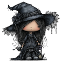 20 Whimsical Summer Witch PNG Clipart