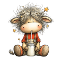 20 Watercolor Summer Cow PNG Clipart