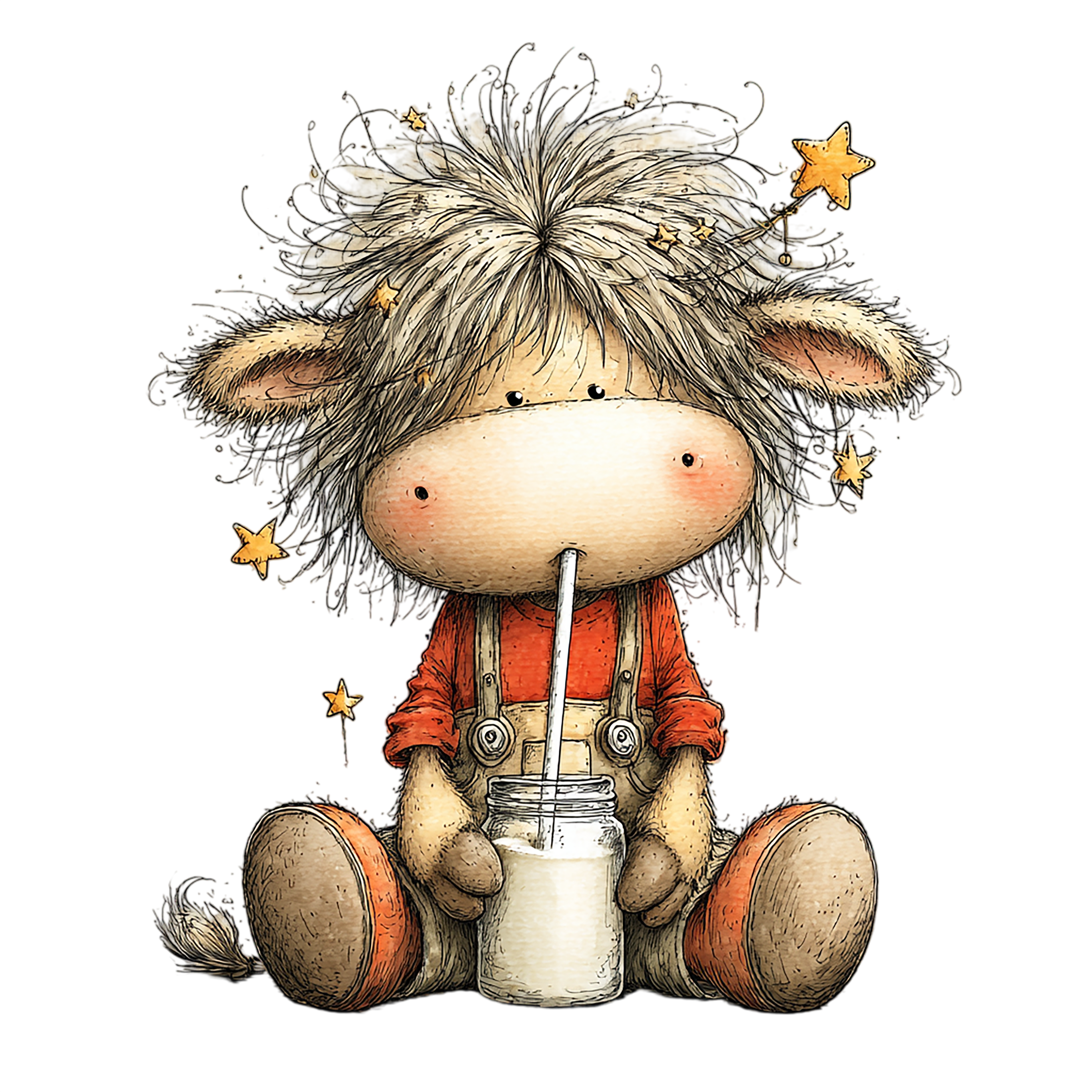 20 Watercolor Summer Cow PNG Clipart