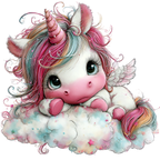 20 Baby Unicorns Sublimation Clipart PNG Bundle