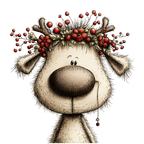 20 Santa Reindeer Christmas PNG Clipart Bundle