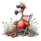 20 Whimsical Summer Flamingo PNG Clipart Bundle