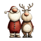 20 Santa Reindeer Christmas PNG Clipart Bundle