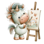 40 Whimsical Cute Unicorn PNG Clipart Bundle