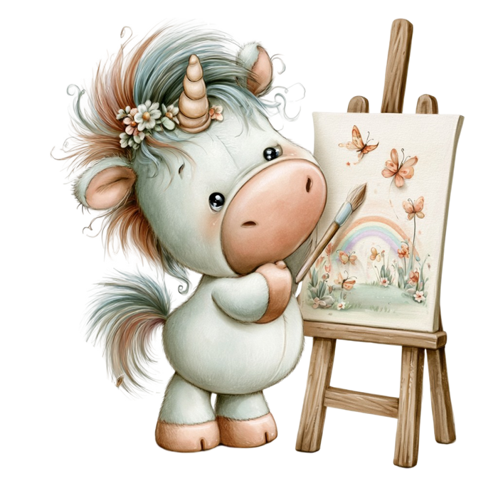40 Whimsical Cute Unicorn PNG Clipart Bundle