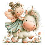 40 Whimsical Cute Unicorn PNG Clipart Bundle