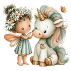 40 Whimsical Cute Unicorn PNG Clipart Bundle