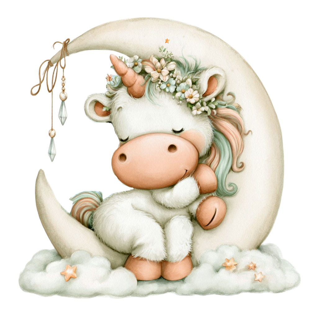 40 Whimsical Cute Unicorn PNG Clipart Bundle